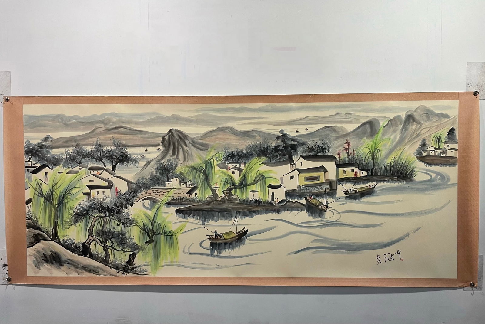 Chinese scroll painting Qing dynasty Wu Guanzhong (1 of 8)