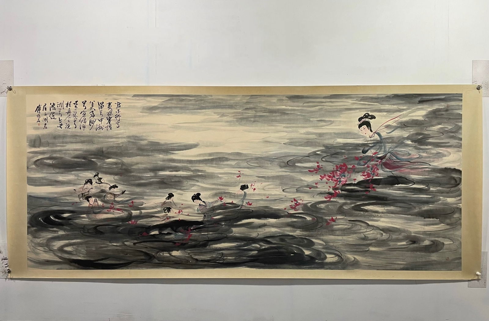 Chinese scroll painting Qing dynasty Fu Baoshi (1 of 8)