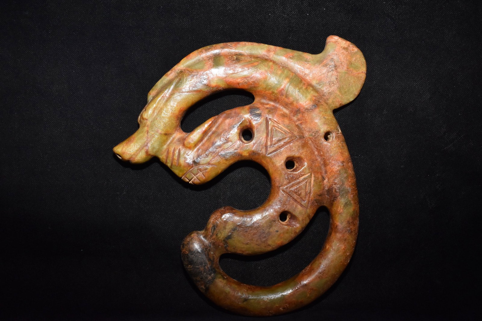 Chinese Hongshan culture jade carved ornaments (1 of 10)