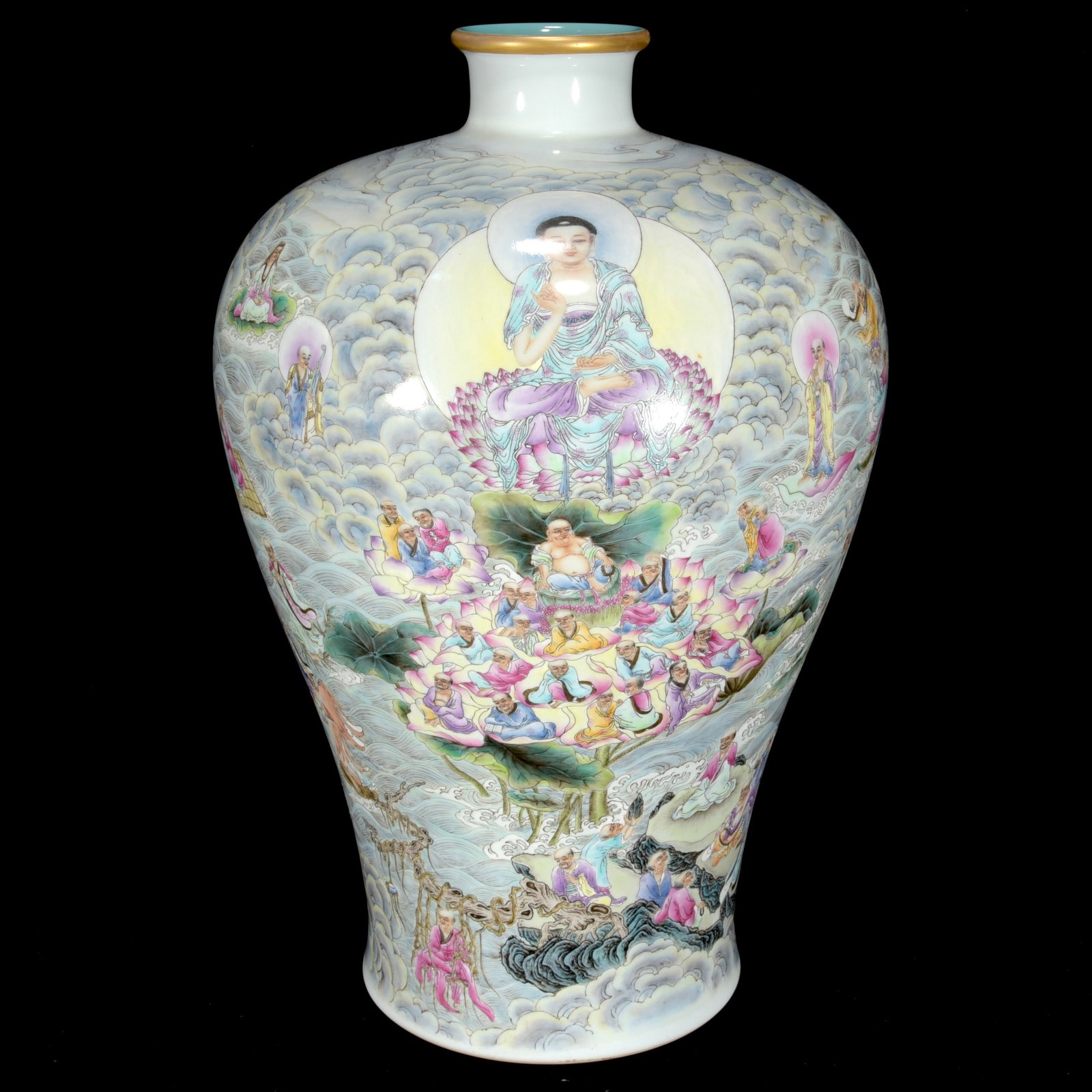 Chinese famille rose porcelain vase Qing dynasty Qianlong Mark & Period (1 of 9)
