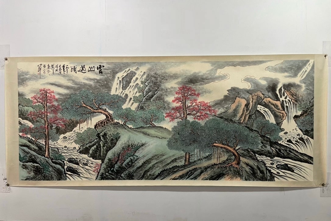 Chinese scroll painting Qing dynasty Guanshan Yue (1 of 9)