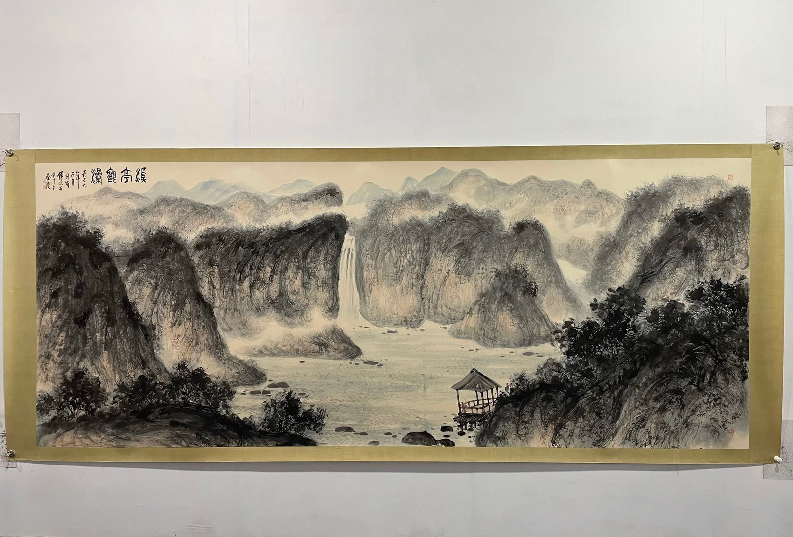 Chinese scroll painting Qing dynasty Fu Baoshi (1 of 9)