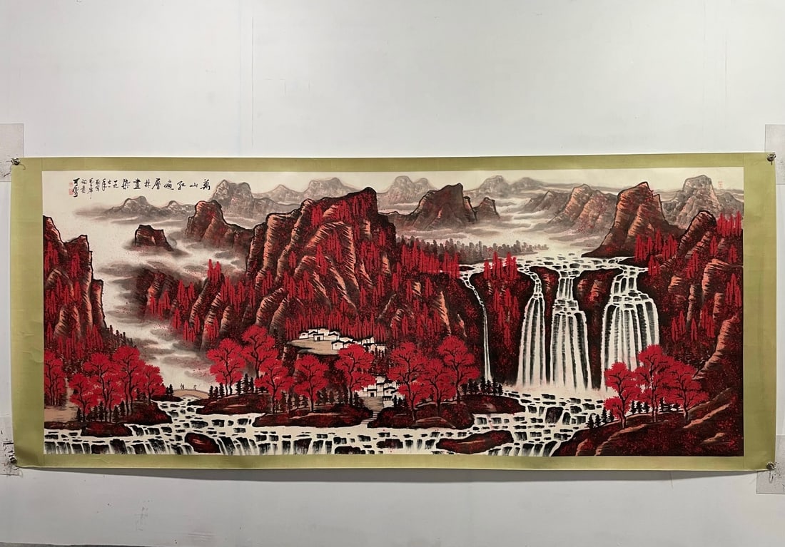 Chinese scroll painting Qing dynasty Li Keran (1 of 9)