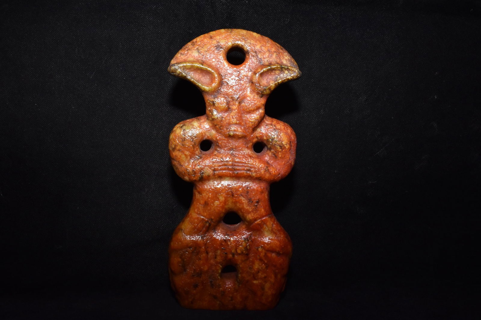 Chinese Hongshan culture jade carved ornaments: Size: Height 22.5 cm - Width 11.5 cm Materials: Natural Jade Time Period: Hongshan Culture Manufactured Date: 3000-BC Object: Chinese Antique ⛨ Purchase With Confidence ✔ Verified A