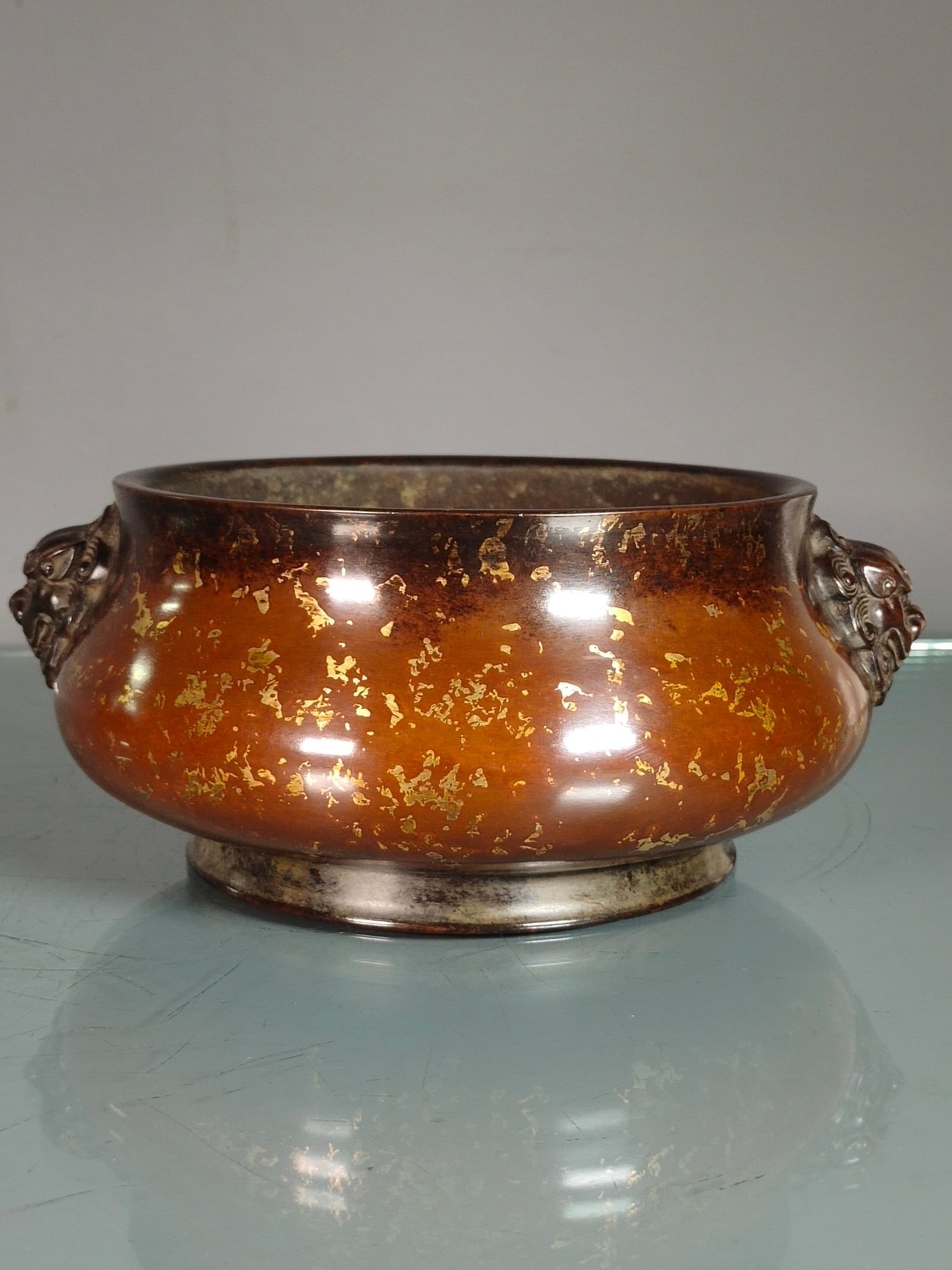 Chinese gilt bronze incense burner Ming dynasty Xuande Mark & Period (1 of 9)