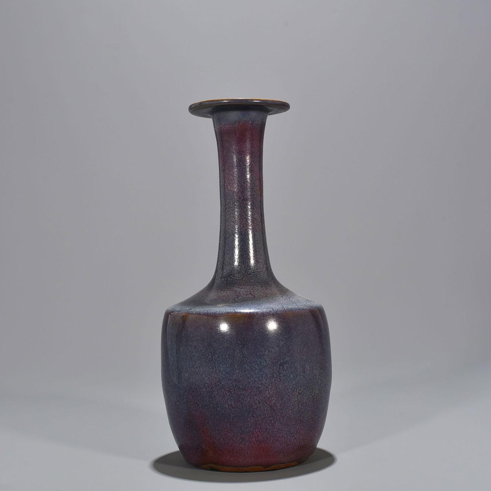 Song Dynasty Jun kiln rose purple glaze heavy plate mouth vase (1 of 7)