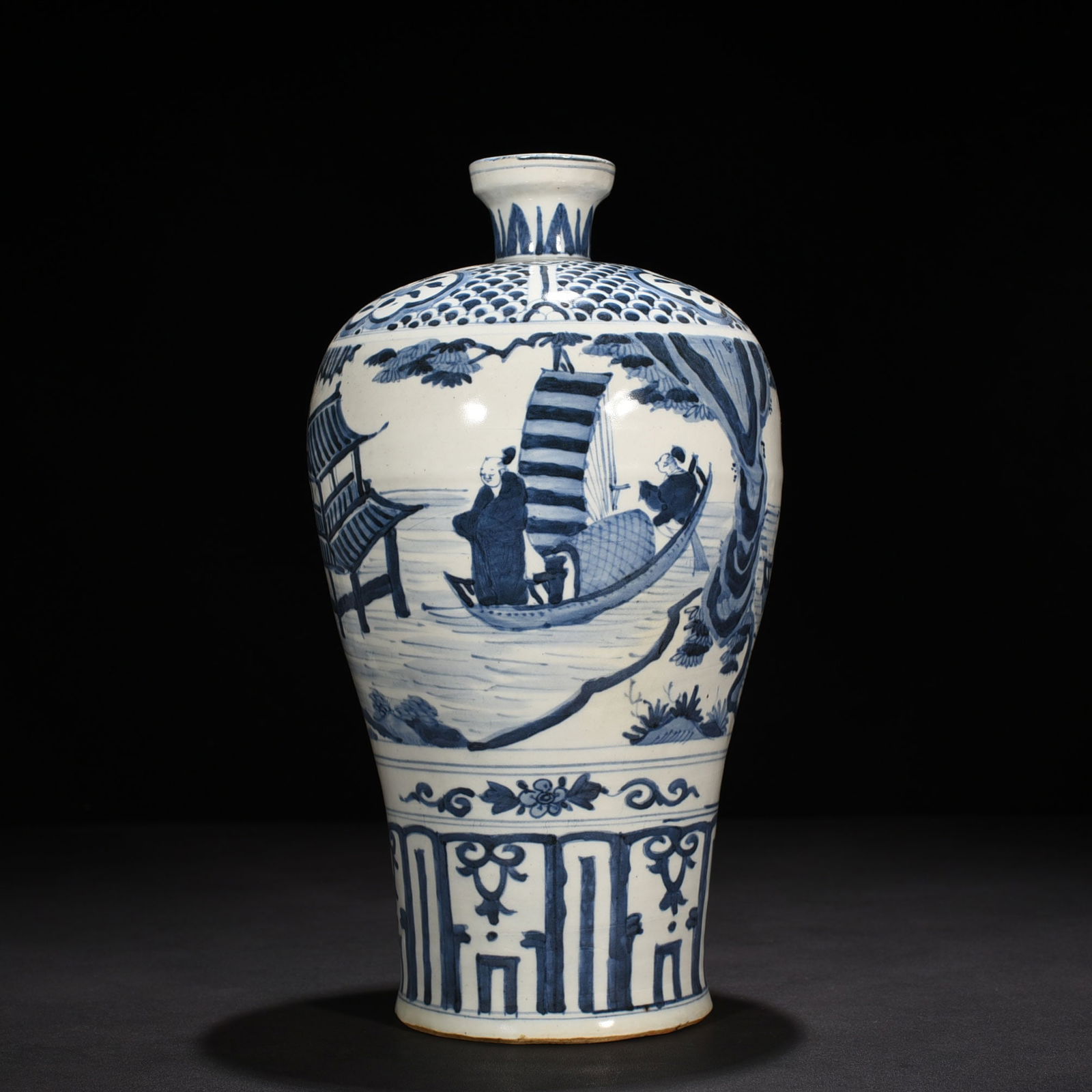 Ming Dynasty Wanli blue and white character story porcelain plum vase: Size: Height 33 cm - Width 19 cm Materials: Porcelain Time Period: Ming dynasty Manufactured Date: Wanli Mark & Period Object: Chinese Antique ⛨ Purchase With Confidence ✔ Verified