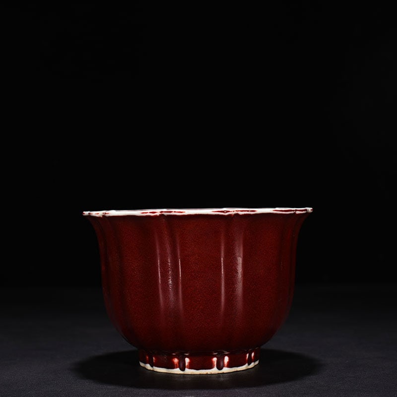Ming Dynasty Xuande ruby red glazed sunflower mouth bowl: Size: Width 16 cm - Height 11 cm Materials: Porcelain Time Period: Ming dynasty Manufactured Date: Xuande Mark & Period Object: Chinese Antique ⛨ Purchase With Confidence ✔ Verified