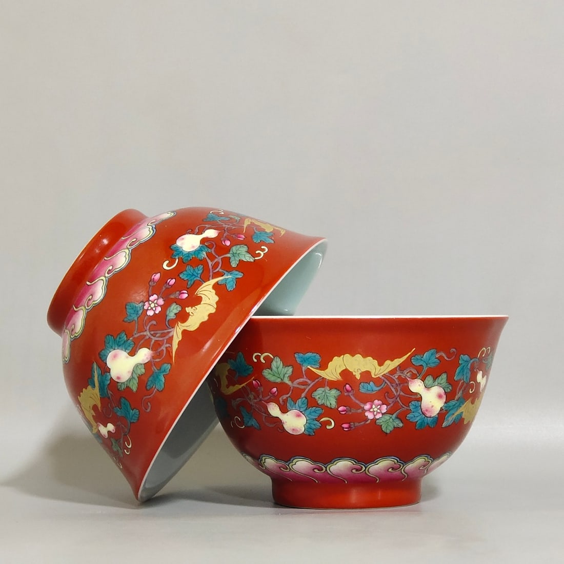 Chinese famille rose porcelain bowl pair Qing dynasty Yongzheng Mark & Period (1 of 9)