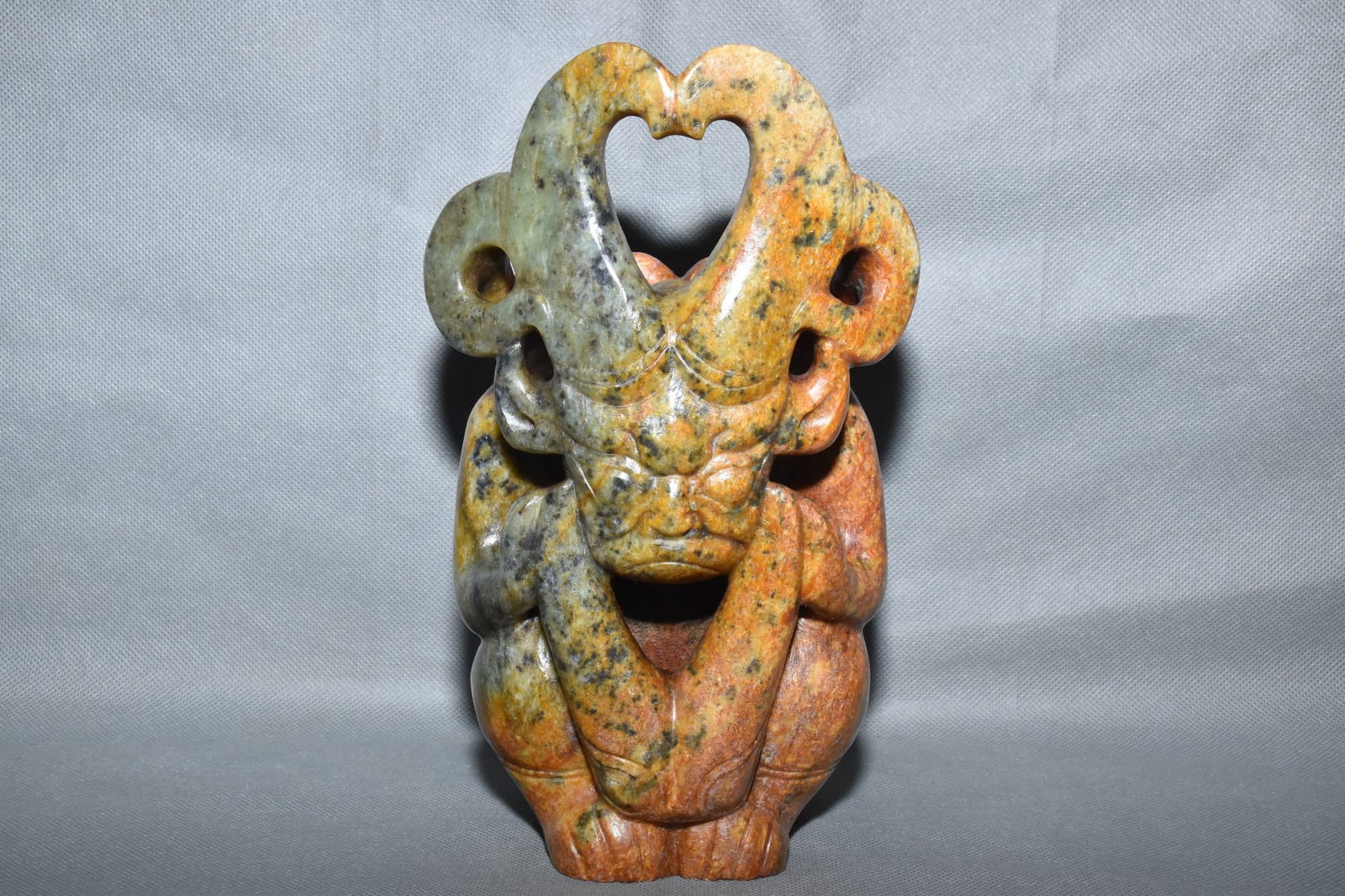 Chinese Hongshan culture jade carved ornaments: Size: Height 22.5 cm - Width 13.5 cm Materials: Natural Jade Time Period: Hongshan Culture Manufactured Date: 3000-BC Object: Chinese Antique ⛨ Purchase With Confidence ✔ Verified A