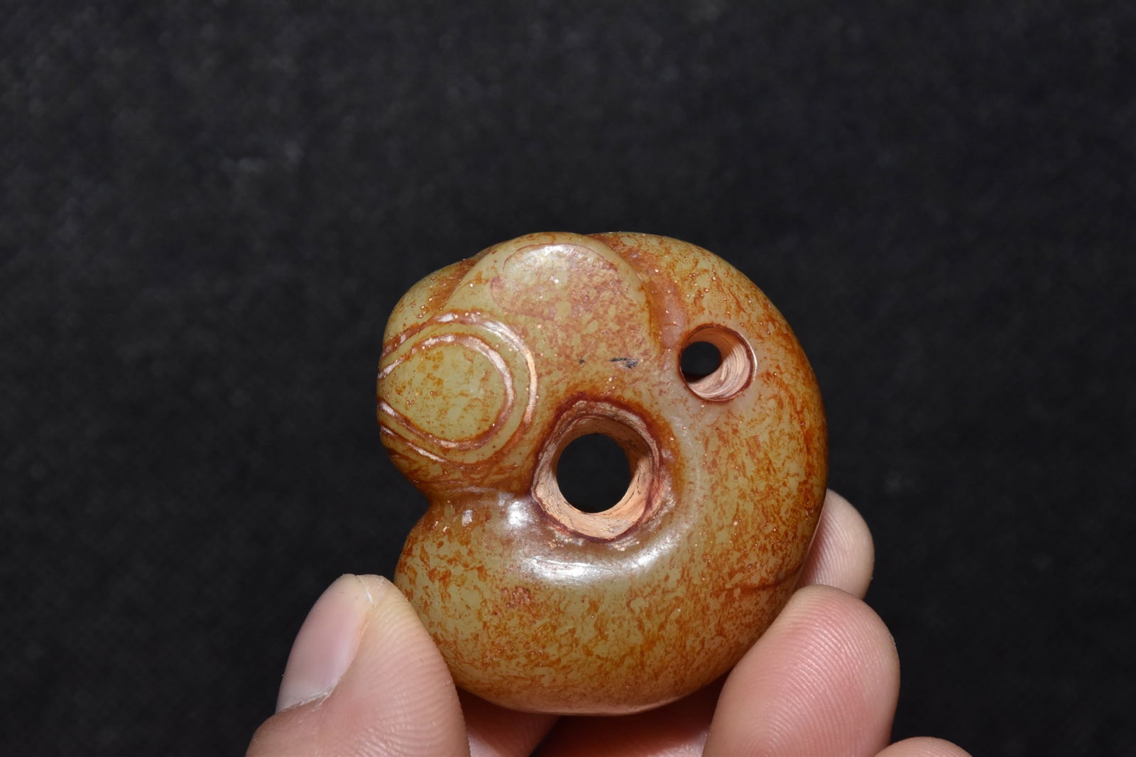 Chinese Hongshan culture jade carved ornaments (1 of 10)