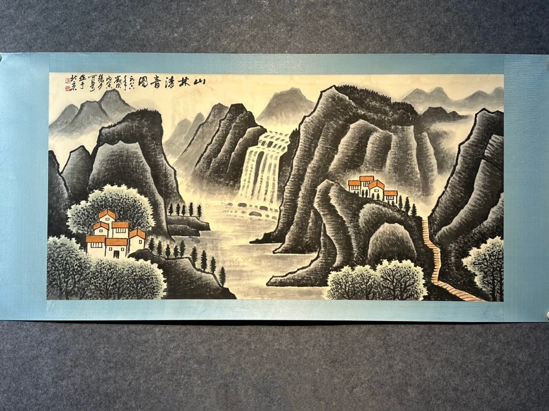 Chinese scroll painting Qing dynasty Li Keran (1 of 9)