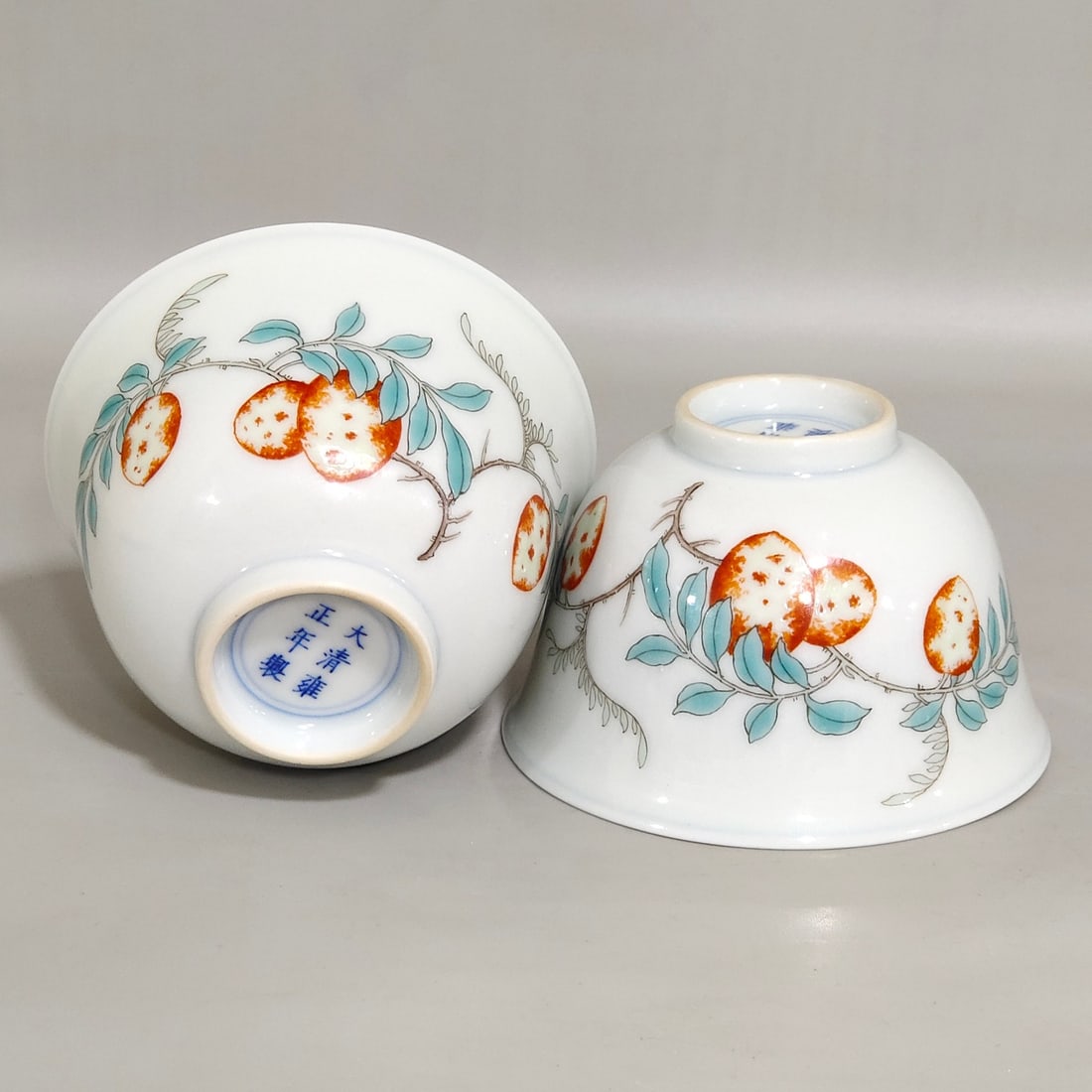 Chinese famille rose porcelain bowl pair Qing dynasty Yongzheng Mark & Period: Size: Width 7.9 cm - Height 4.9 cm Materials: Porcelain Time Period: Qing dynasty Manufactured Date: Yongzheng Mark & Period Object: Chinese Antique ⛨ Purchase With Confidence ✔ Ver
