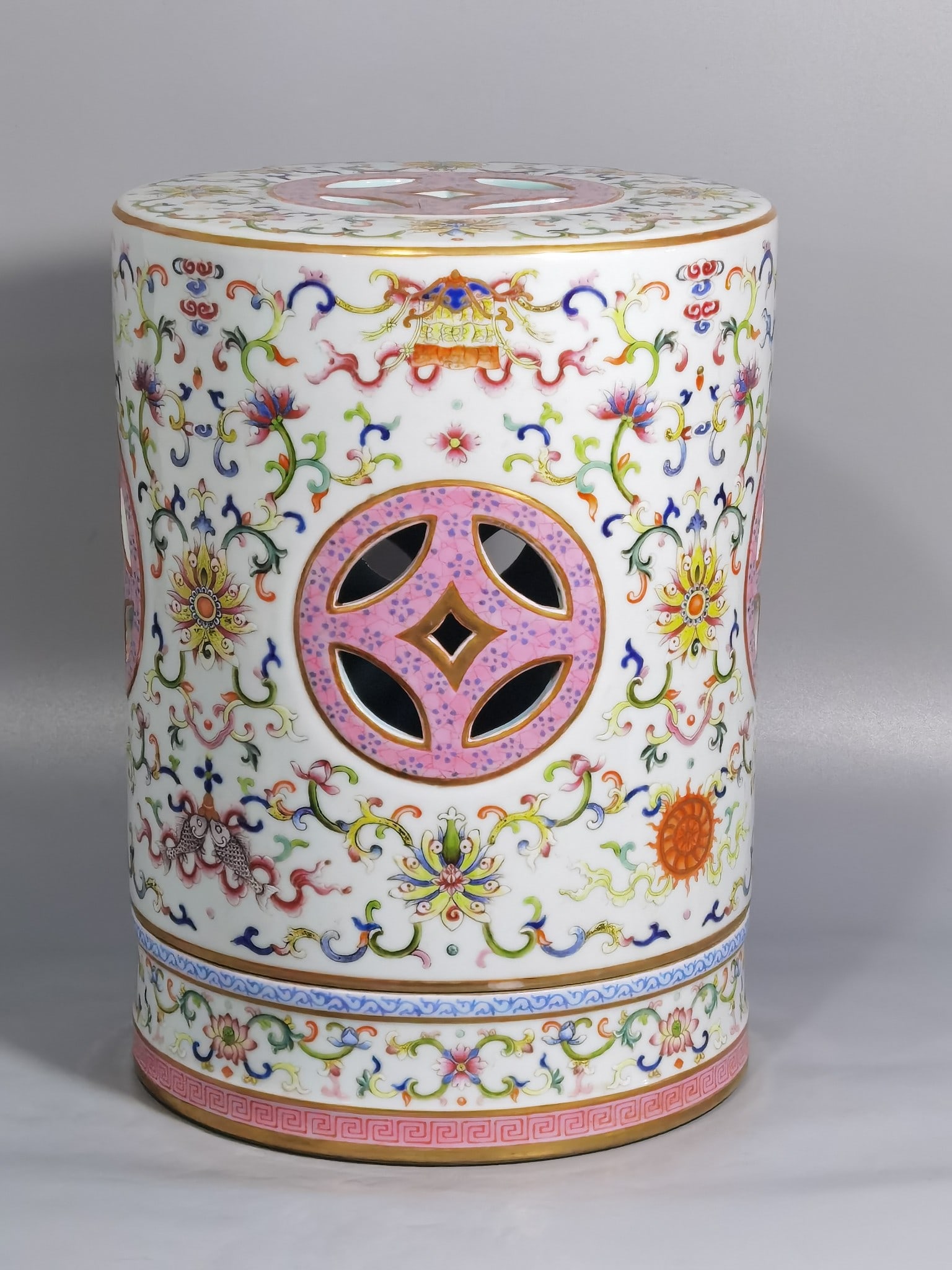 Chinese famille rose porcelain lantern Qing dynasty Jiaqing Mark & Period (1 of 9)