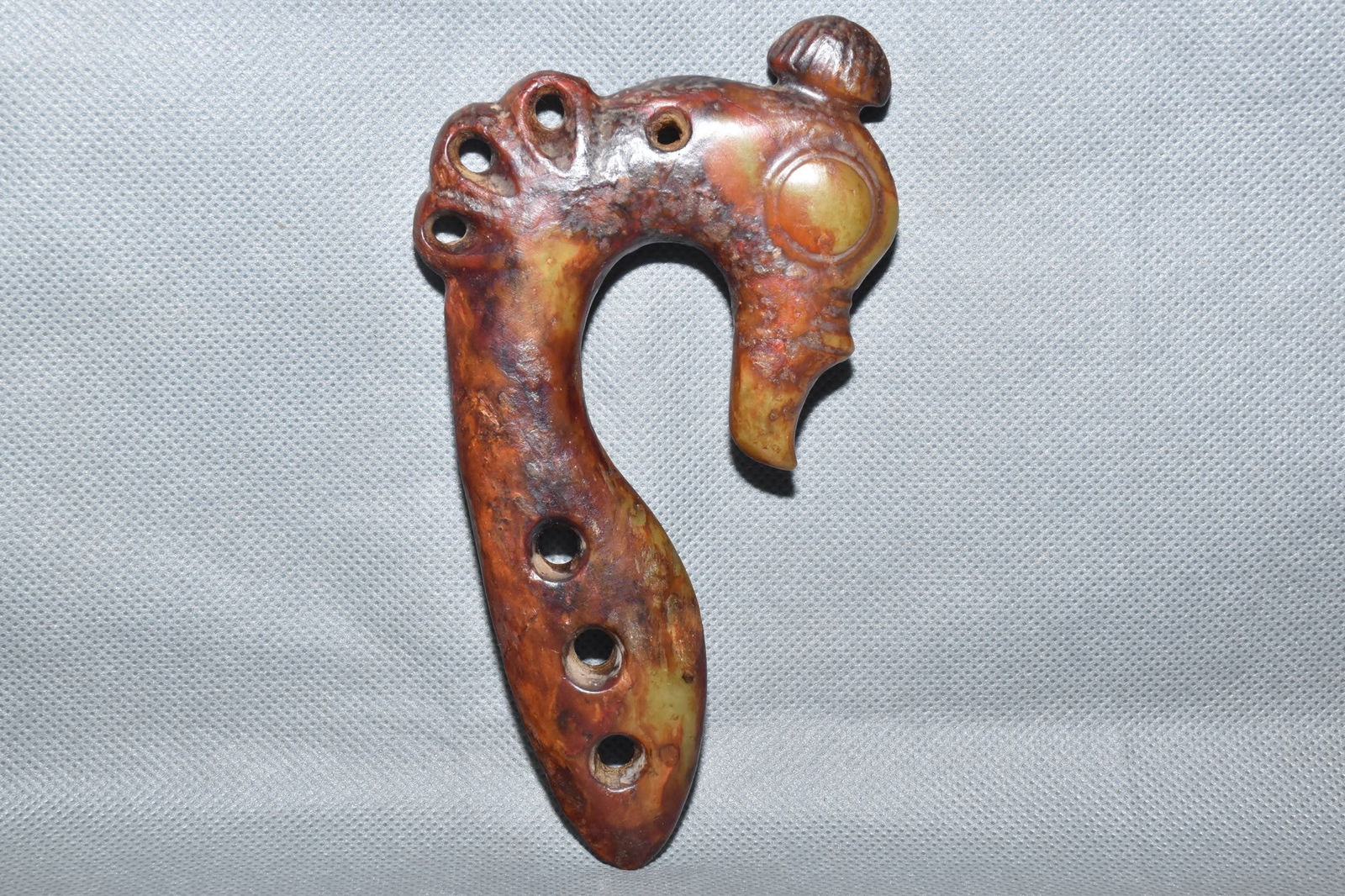 Chinese Hongshan culture jade carved ornaments (1 of 10)