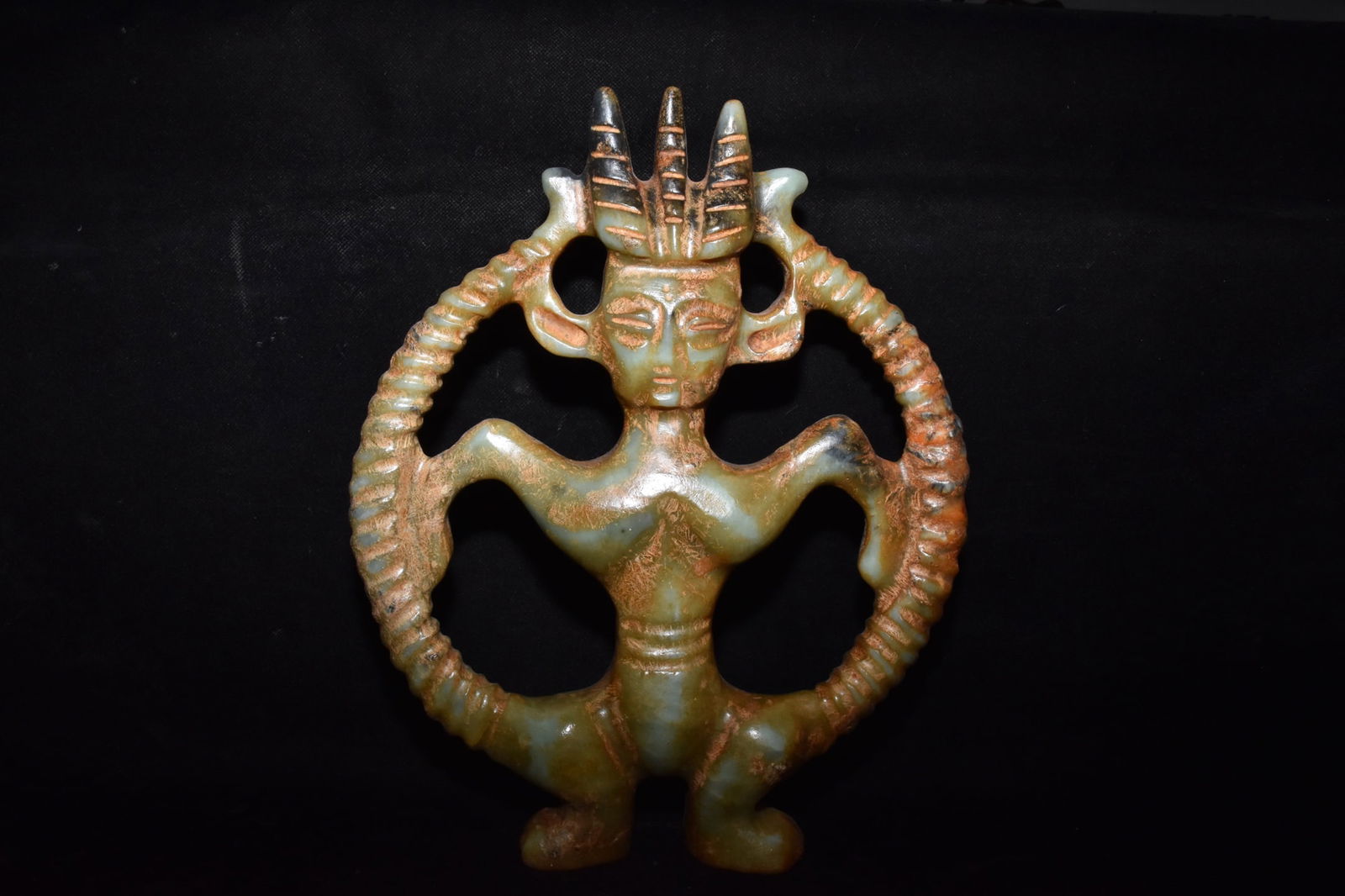 Chinese Hongshan culture jade carved ornaments (1 of 10)