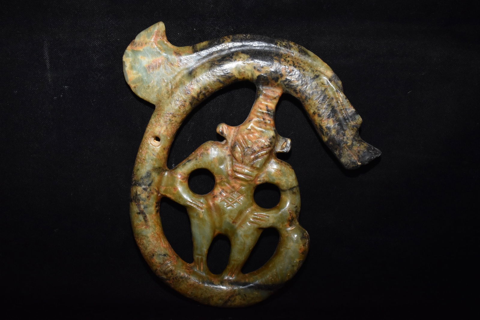 Chinese Hongshan culture jade carved ornaments (1 of 10)