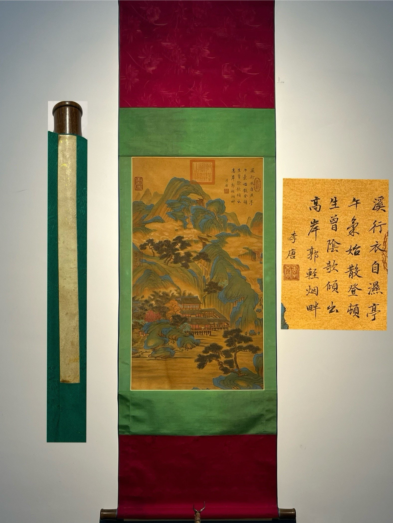 Chinese scroll painting Song dynasty Li Tang: Size: Height 72 cm - Width 41 cm Materials: Silk Time Period: Song dynasty Manufactured by: Li Tang Object: Chinese Antique Li Tang's exquisite silk landscape paintings. Li Tang, courtesy name Xigu, w
