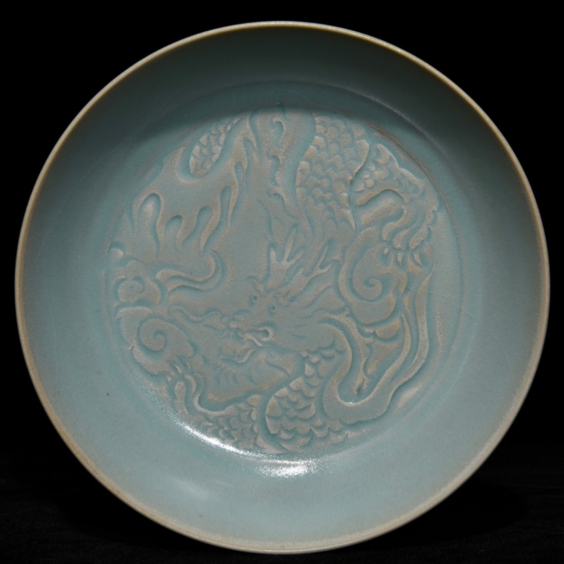 Song Dynasty Ru kiln azure glaze carved dragon porcelain washer: Size: Width 18 cm - Height 4.3 cm Materials: Porcelain Time Period: Song dynasty Manufactured Date: 10th-c Period Object: Chinese Antique ⛨ Purchase With Confidence ✔ Verified Aucti