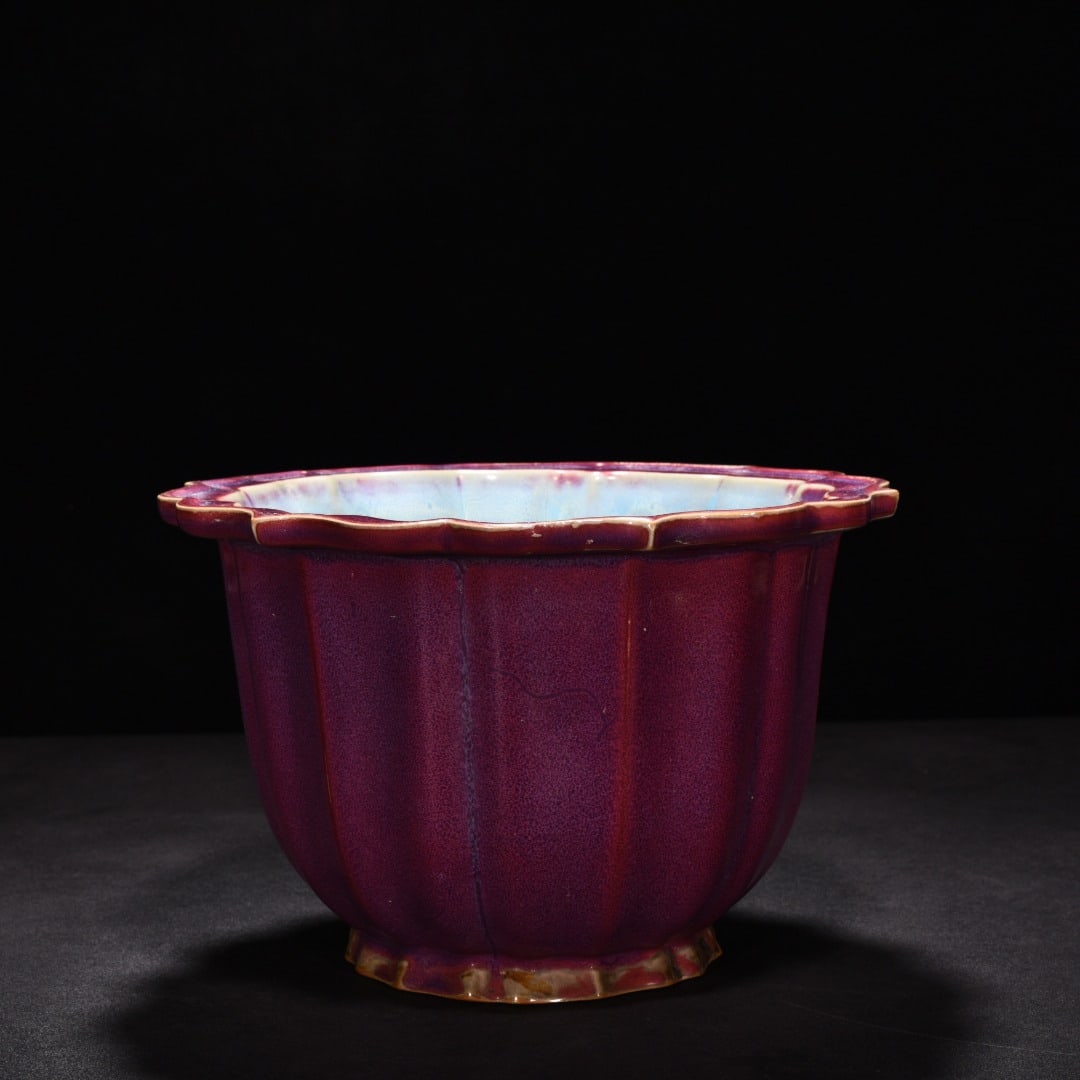Song Dynasty Jun kiln rose purple glaze folding edge rhombus flower pot: Size: Width 22.5 cm - Height 15 cm Materials: Porcelain Time Period: Song dynasty Manufactured Date: 10th-c Period Object: Chinese Antique ⛨ Purchase With Confidence ✔ Verified Auct