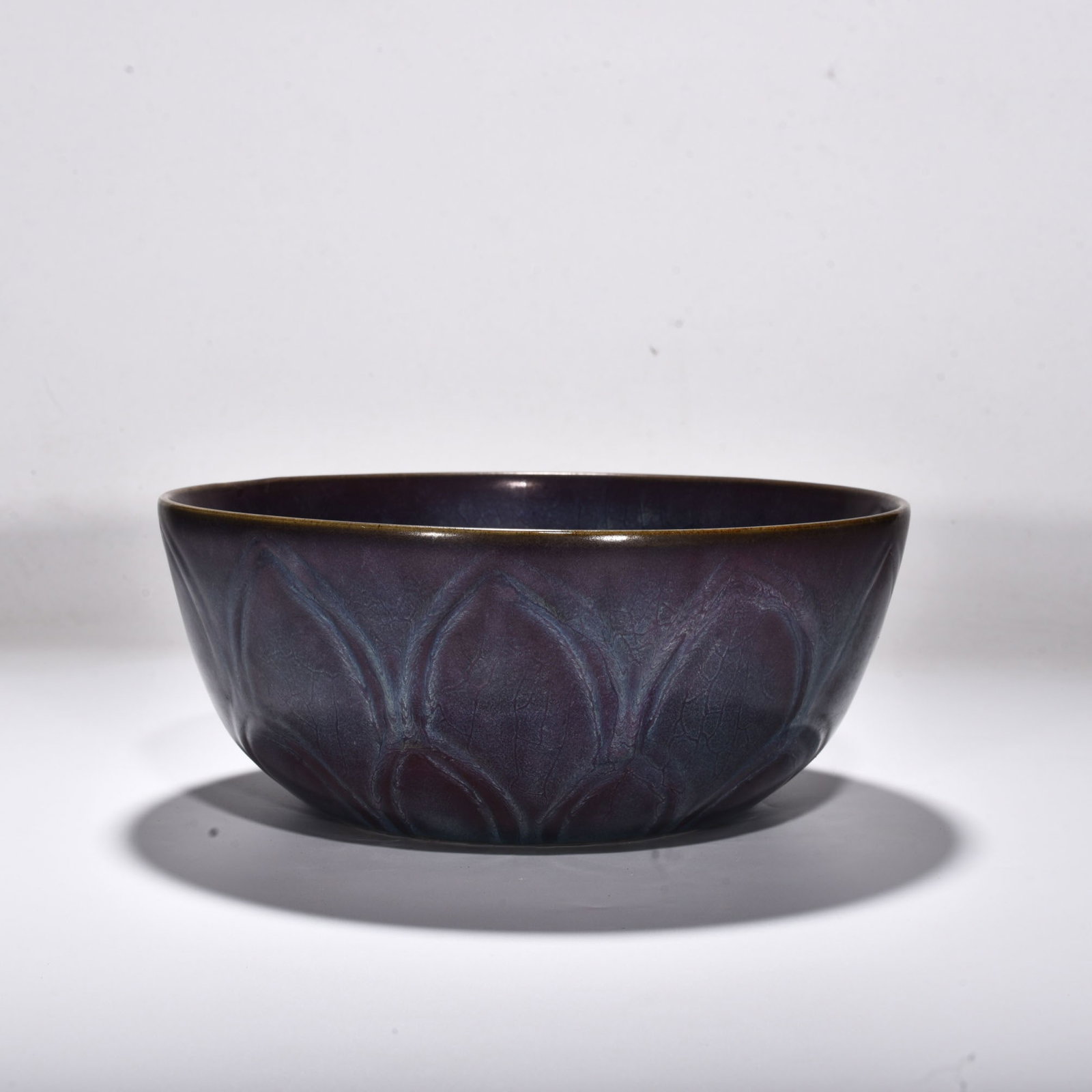 Song Dynasty Jun kiln rose purple glaze carved dragon banana leaf bowl: Size: Width 26 cm - Height 11 cm Materials: Porcelain Time Period: Song dynasty Manufactured Date: 10th-c Period Object: Chinese Antique ⛨ Purchase With Confidence ✔ Verified Auctio