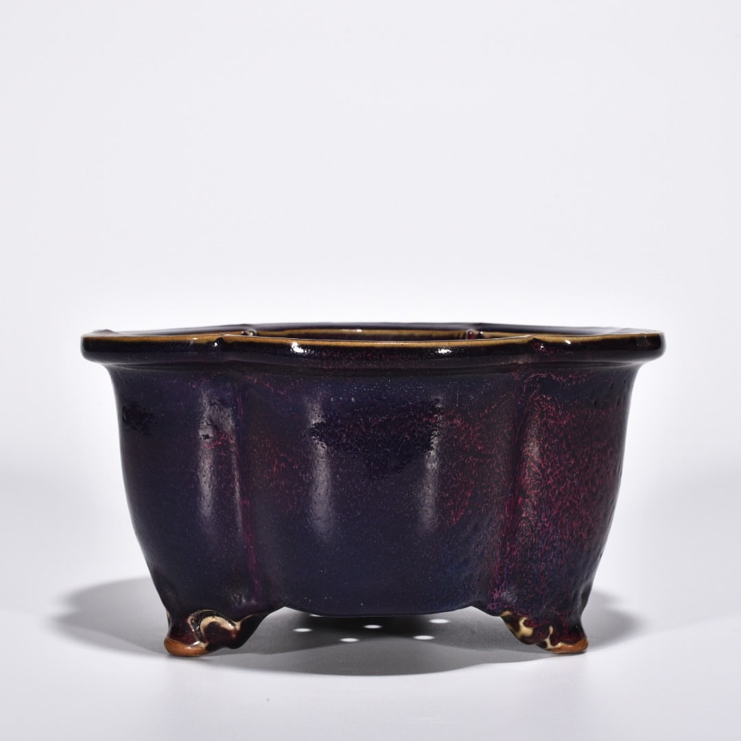 Song Dynasty Jun kiln rose purple glazed crabapple-style flowerpot: Size: Width 21 cm - Height 11 cm Materials: Porcelain Time Period: Song dynasty Manufactured Date: 10th-c Period Object: Chinese Antique ⛨ Purchase With Confidence ✔ Verified Auctio