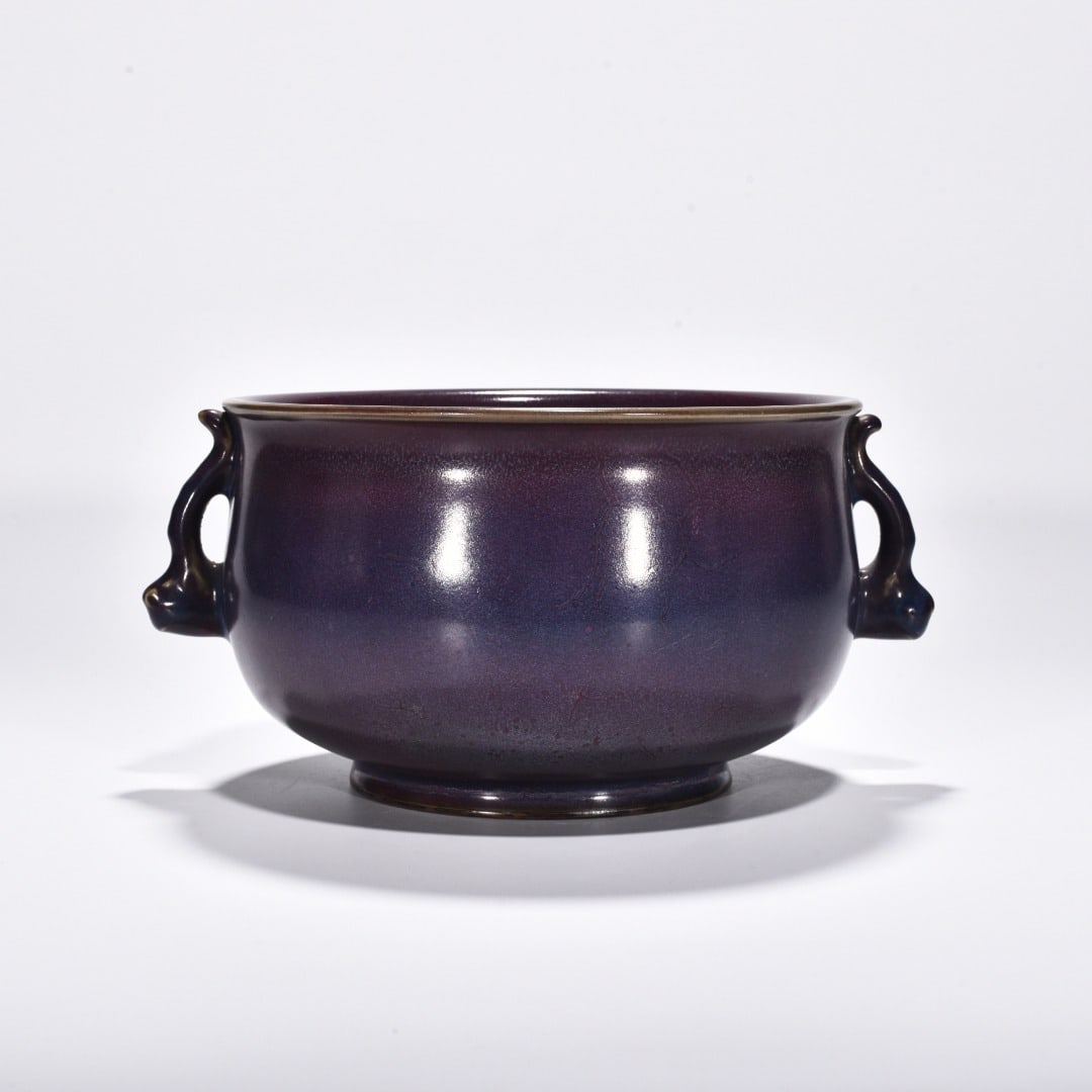 Song Dynasty Jun kiln rose purple glaze earthworm stove: Size: Width 24 cm - Height 12 cm Materials: Porcelain Time Period: Song dynasty Manufactured Date: 10th-c Period Object: Chinese Antique ⛨ Purchase With Confidence ✔ Verified Auctio