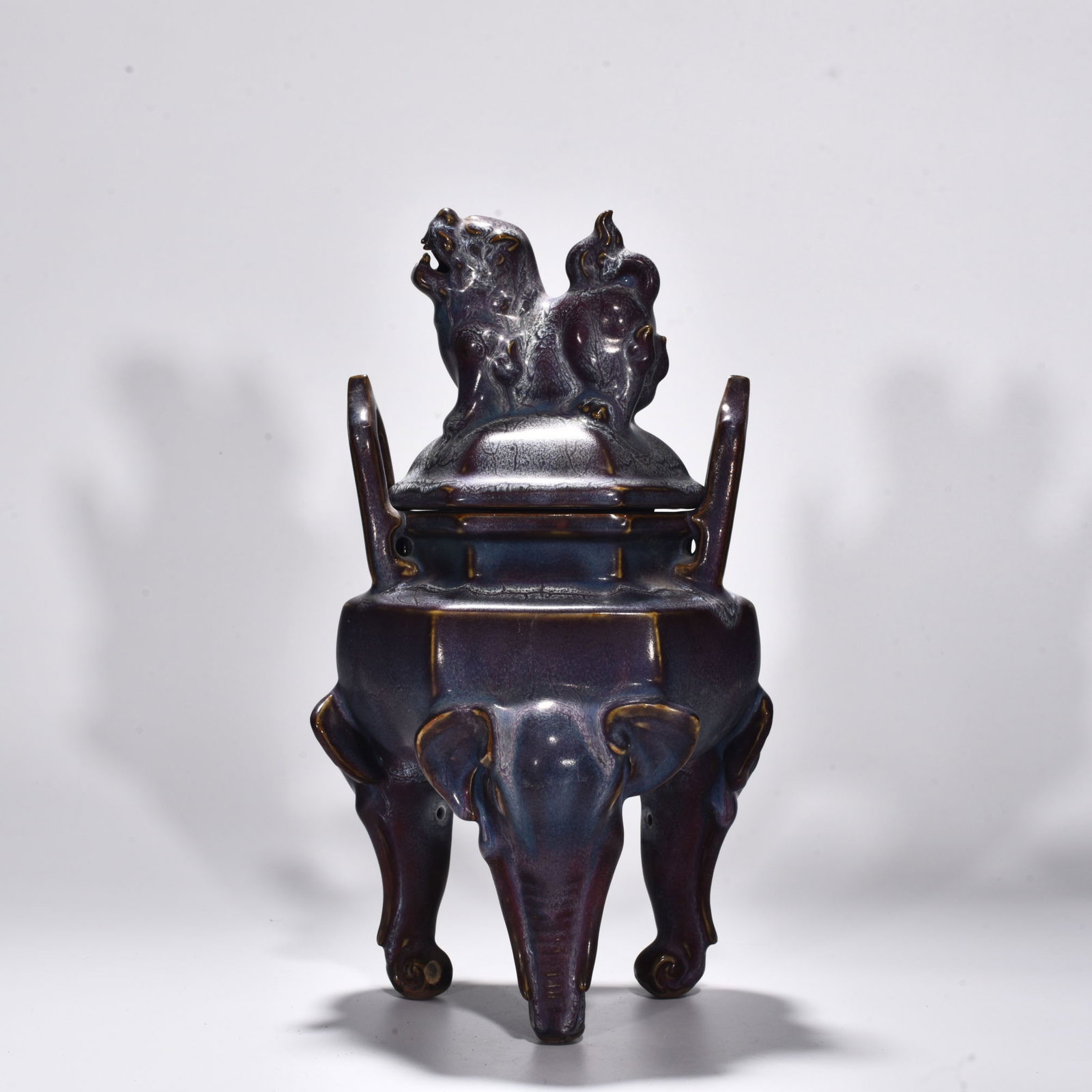 Song Dynasty Jun kiln rose purple glaze elephant trunk three-legged furnace: Size: Height 34 cm - Width 18 cm Materials: Porcelain Time Period: Song dynasty Manufactured Date: 10th-c Object: Chinese Antique ⛨ Purchase With Confidence ✔ Verified Auction House