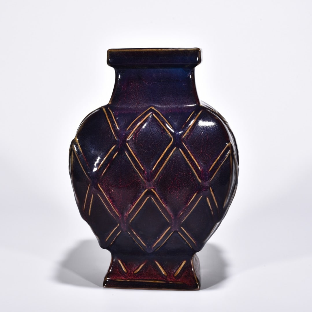 Song Dynasty Jun kiln rose purple glaze fish basket square statue: Size: Height 27 cm - Width 19 cm Materials: Porcelain Time Period: Song dynasty Manufactured Date: 10th-c Object: Chinese Antique ⛨ Purchase With Confidence ✔ Verified Auction House