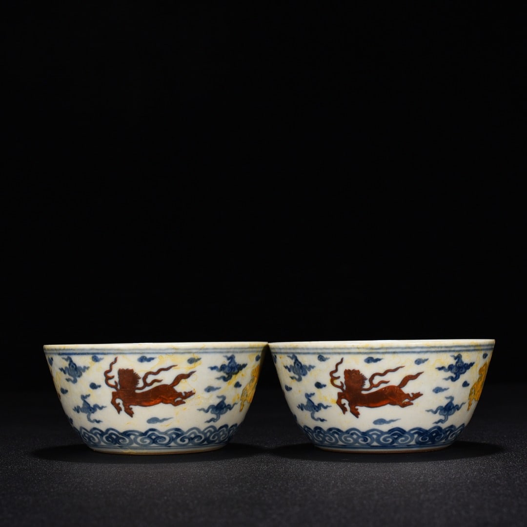 Ming Dynasty Chenghua doucai purple Pegasus porcelain cylinder cup: Size: Width 8 cm - Height 3.6 cm Materials: Porcelain Time Period: Ming dynasty Manufactured Date: Chenghua Mark & Period Object: Chinese Antique ⛨ Purchase With Confidence ✔ Verifi