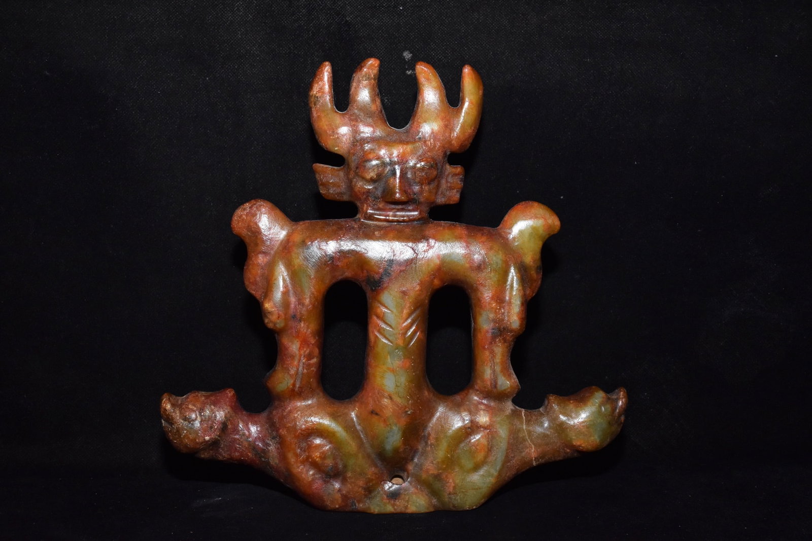 Chinese Hongshan culture jade carved ornaments: Size: Height 23.6 cm - Width 14 cm Materials: Natural Jade Time Period: Hongshan Culture Manufactured Date: 3000-BC Object: Chinese Antique ⛨ Purchase With Confidence ✔ Verified Auc