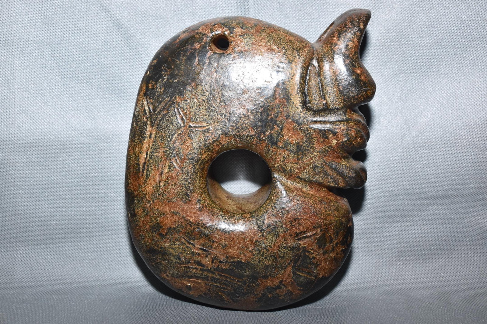 Chinese Hongshan culture jade carved ornaments: Size: Height 21.5 cm - Width 4.5 cm Materials: Natural Jade Time Period: Hongshan Culture Manufactured Date: 3000-BC Object: Chinese Antique ⛨ Purchase With Confidence ✔ Verified Au