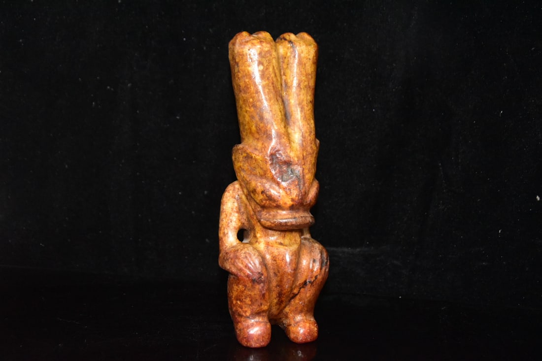 Chinese Hongshan culture jade carved ornaments: Size: Height 23 cm - Width 7 cm Materials: Natural Jade Time Period: Hongshan Culture Manufactured Date: 3000-BC Object: Chinese Antique ⛨ Purchase With Confidence ✔ Verified Auctio