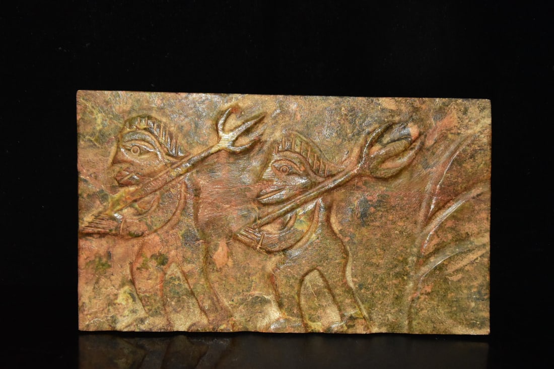 Chinese Hongshan culture jade carved ornaments: Size: Height 16.5 cm - Width 25.5 cm Materials: Natural Jade Time Period: Hongshan Culture Manufactured Date: 3000-BC Object: Chinese Antique ⛨ Purchase With Confidence ✔ Verified A