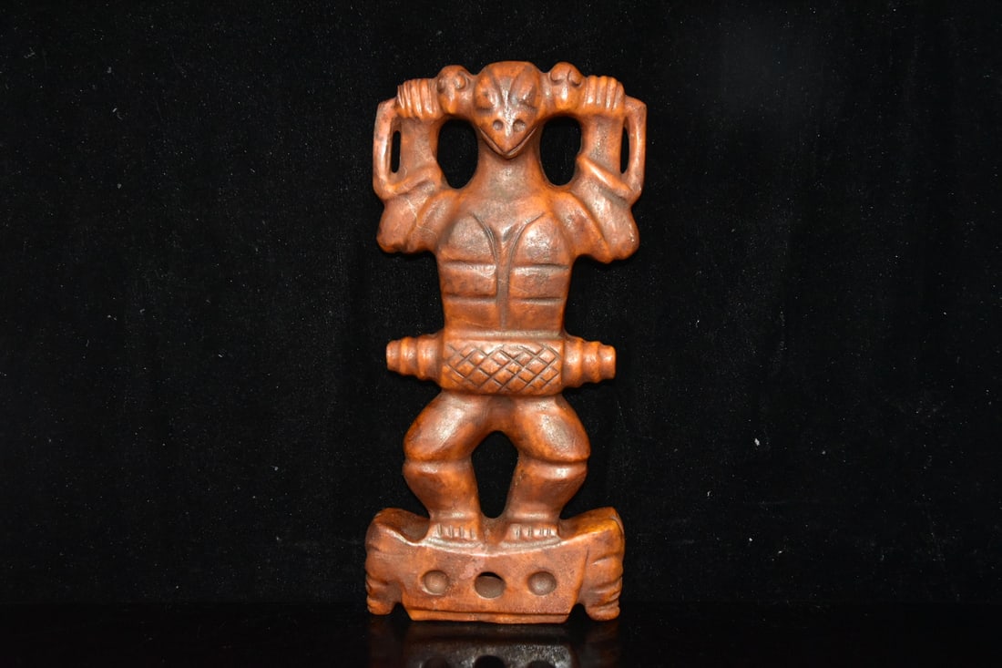 Chinese Hongshan culture jade carved ornaments: Size: Height 31.8 cm - Width 15 cm Materials: Natural Jade Time Period: Hongshan Culture Manufactured Date: 3000-BC Object: Chinese Antique ⛨ Purchase With Confidence ✔ Verified Auc