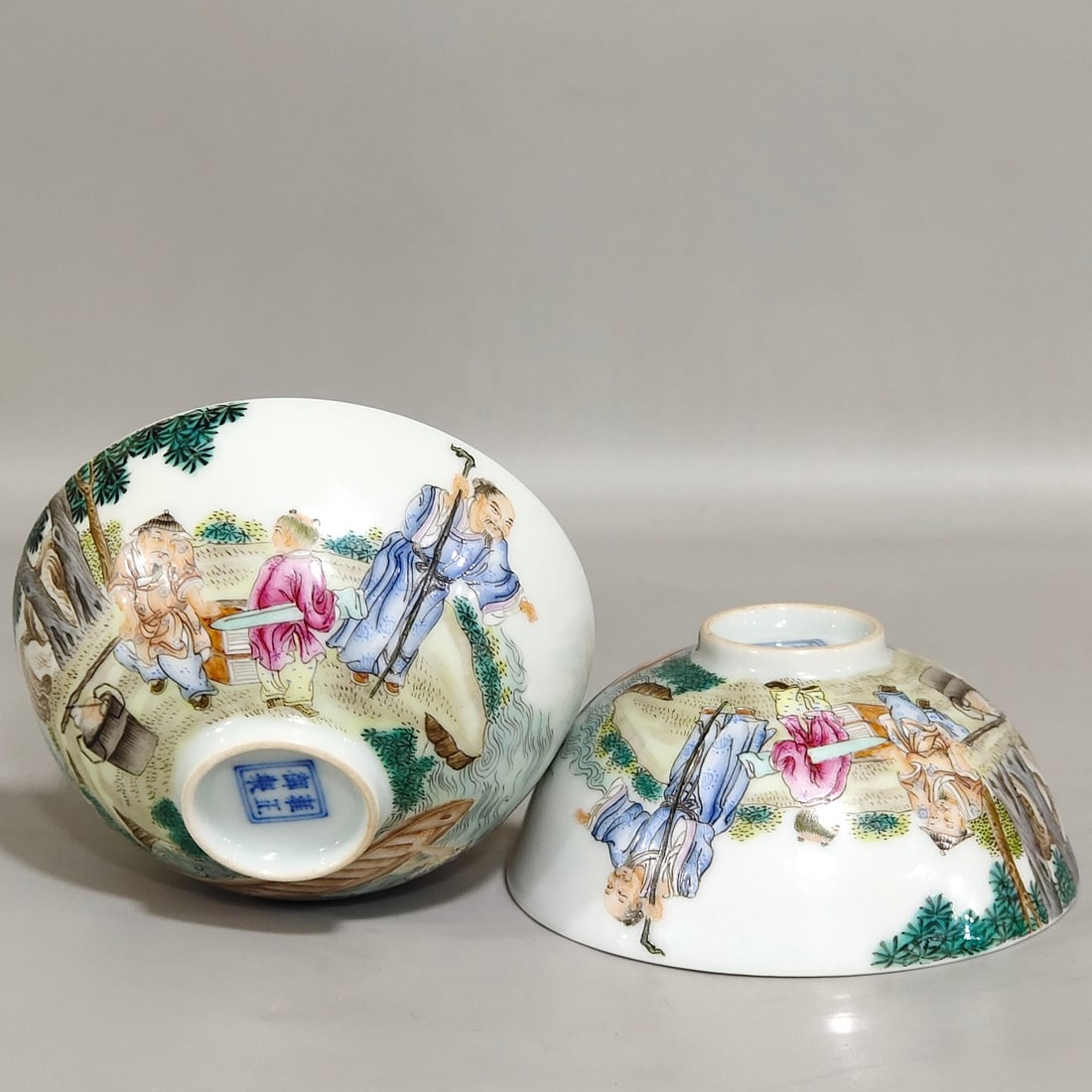 Qing Dynasty Yongzheng Imperial Character Story Cup: Size: Width 9.1 cm - Height 4.1 cm Materials: Porcelain Time Period: Qing dynasty Manufactured Date: Yongzheng Mark & Period Object: Chinese Antique ⛨ Purchase With Confidence ✔ Ver