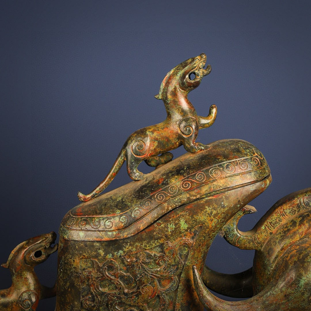 Han Dynasty Bronze Beast Cup - 3