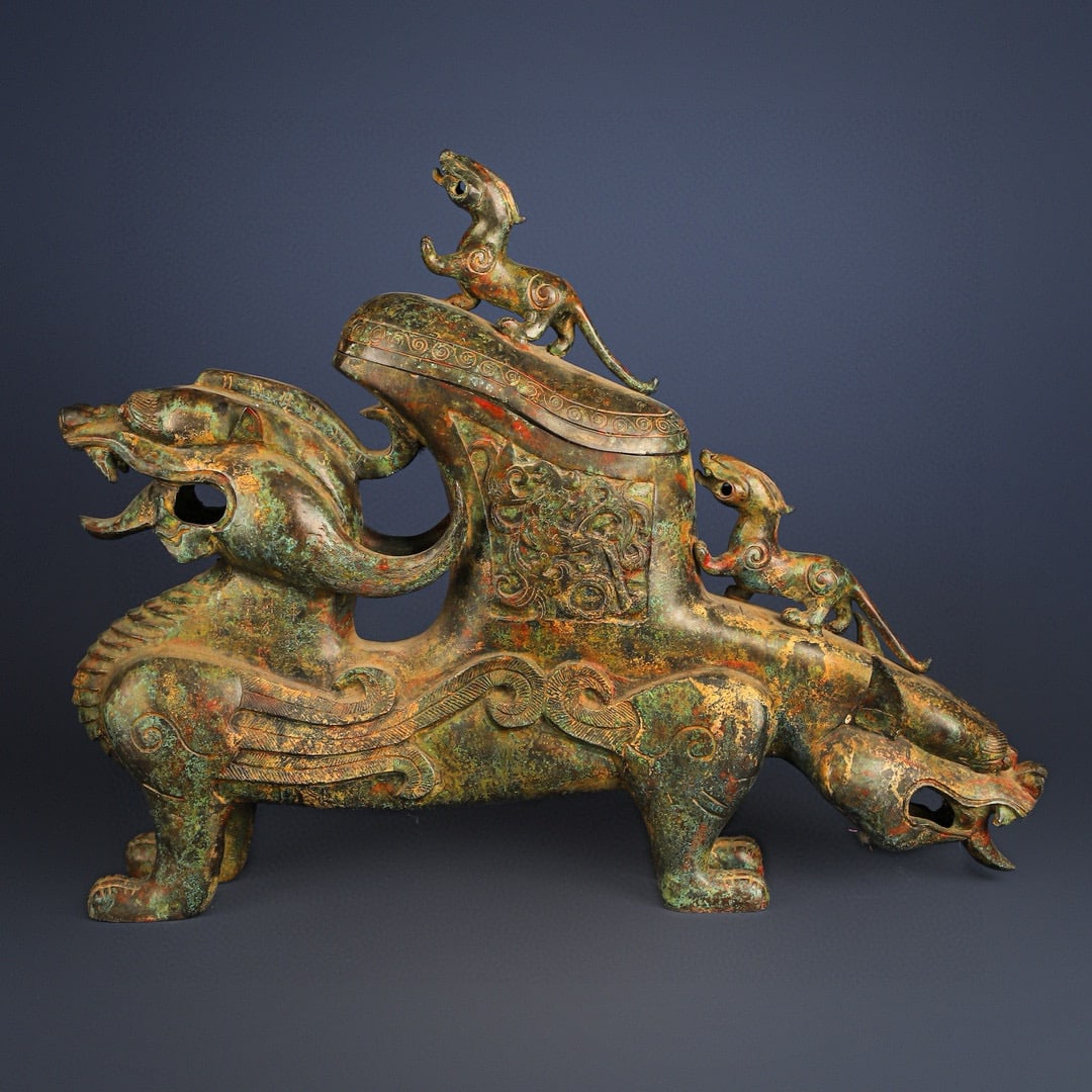 Han Dynasty Bronze Beast Cup - 7