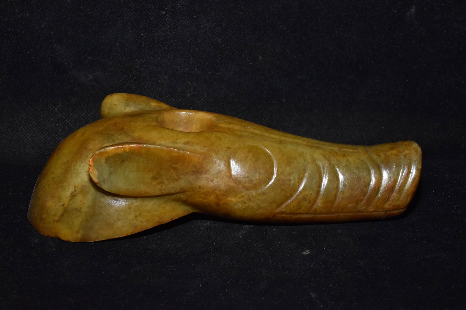 Chinese Hongshan culture jade carved ornaments: Size: Height 18.5 cm - Width 7 cm Materials: Natural Jade Time Period: Hongshan Culture Manufactured Date: 3000-BC Object: Chinese Antique ⛨ Purchase With Confidence ✔ Verified Auct