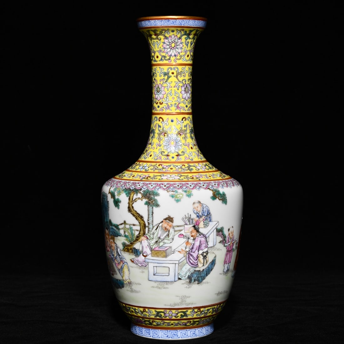 Qing Dynasty Yongzheng pastel color character and story lines vase (1 of 9)