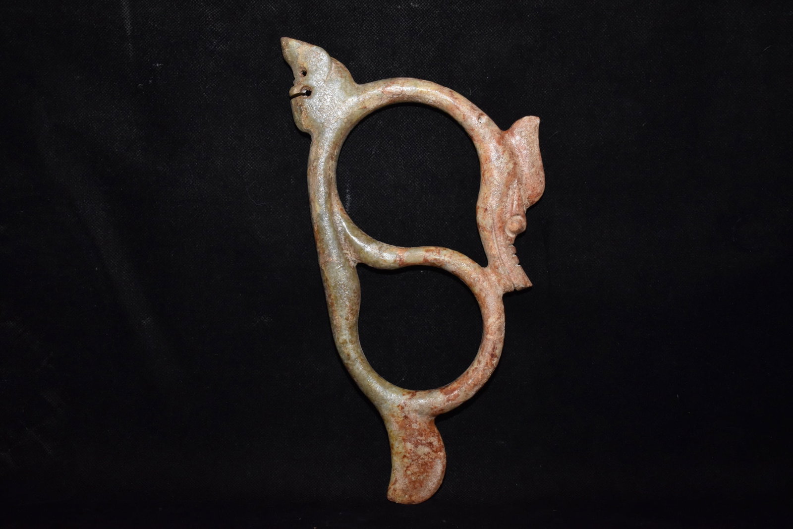 Chinese Hongshan culture jade carved ornaments: Size: Height 26 cm - Width 15 cm Materials: Natural Jade Time Period: Hongshan Culture Manufactured Date: 3000-BC Object: Chinese Antique ⛨ Purchase With Confidence ✔ Verified Aucti