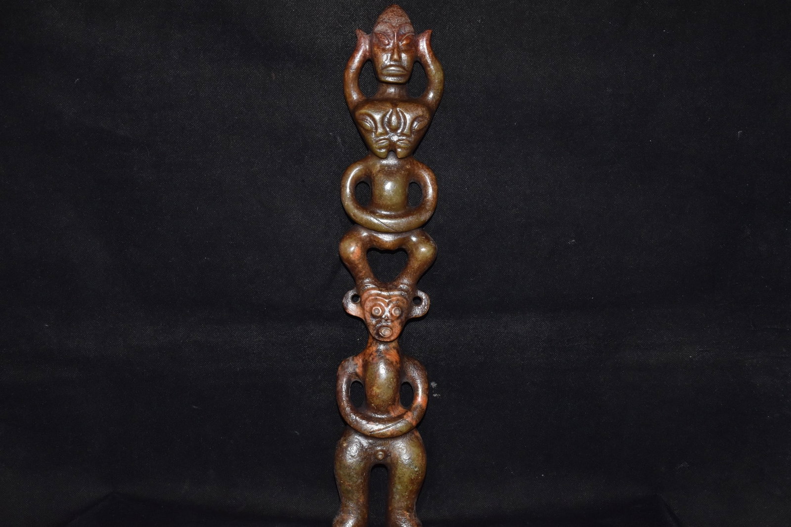 Chinese Hongshan culture jade carved ornaments: Size: Height 42.5 cm - Width 7.8 cm Materials: Natural Jade Time Period: Hongshan Culture Manufactured Date: 3000-BC Object: Chinese Antique ⛨ Purchase With Confidence ✔ Verified Auction