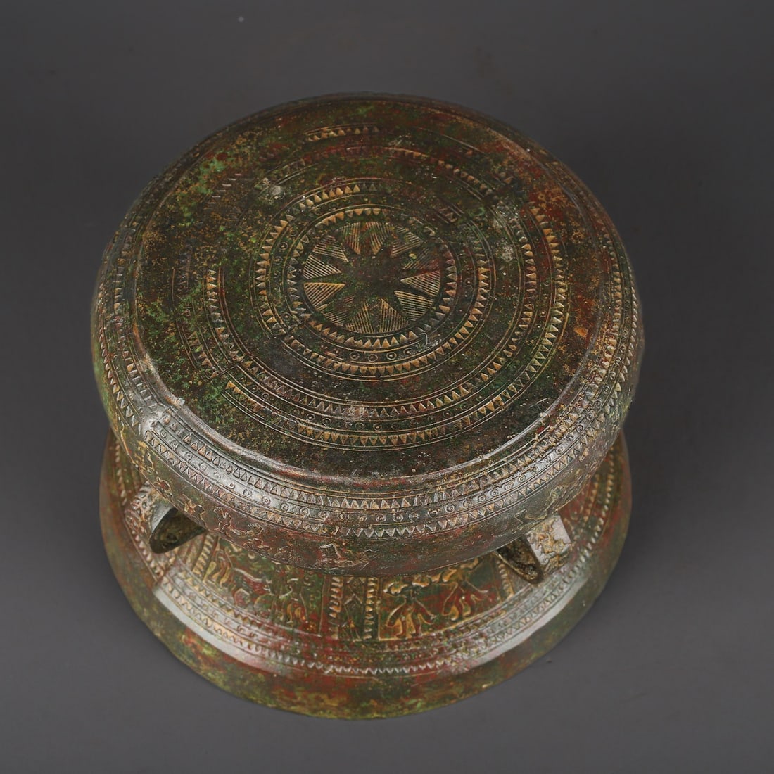 Zhou Dynasty Bronze minority drum - 5