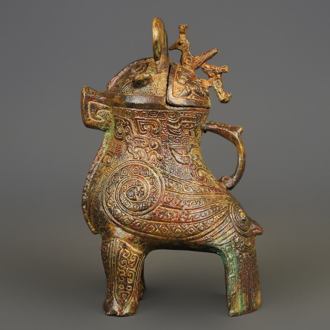 Zhou Dynasty Bronze Bird Zun (1 of 10)