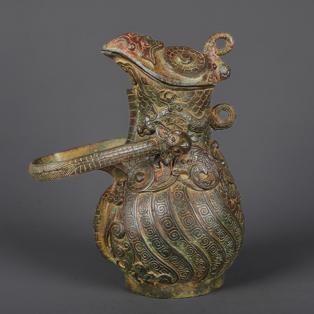 Zhou Dynasty Bronze Eagle Head Vessel (1 of 9)