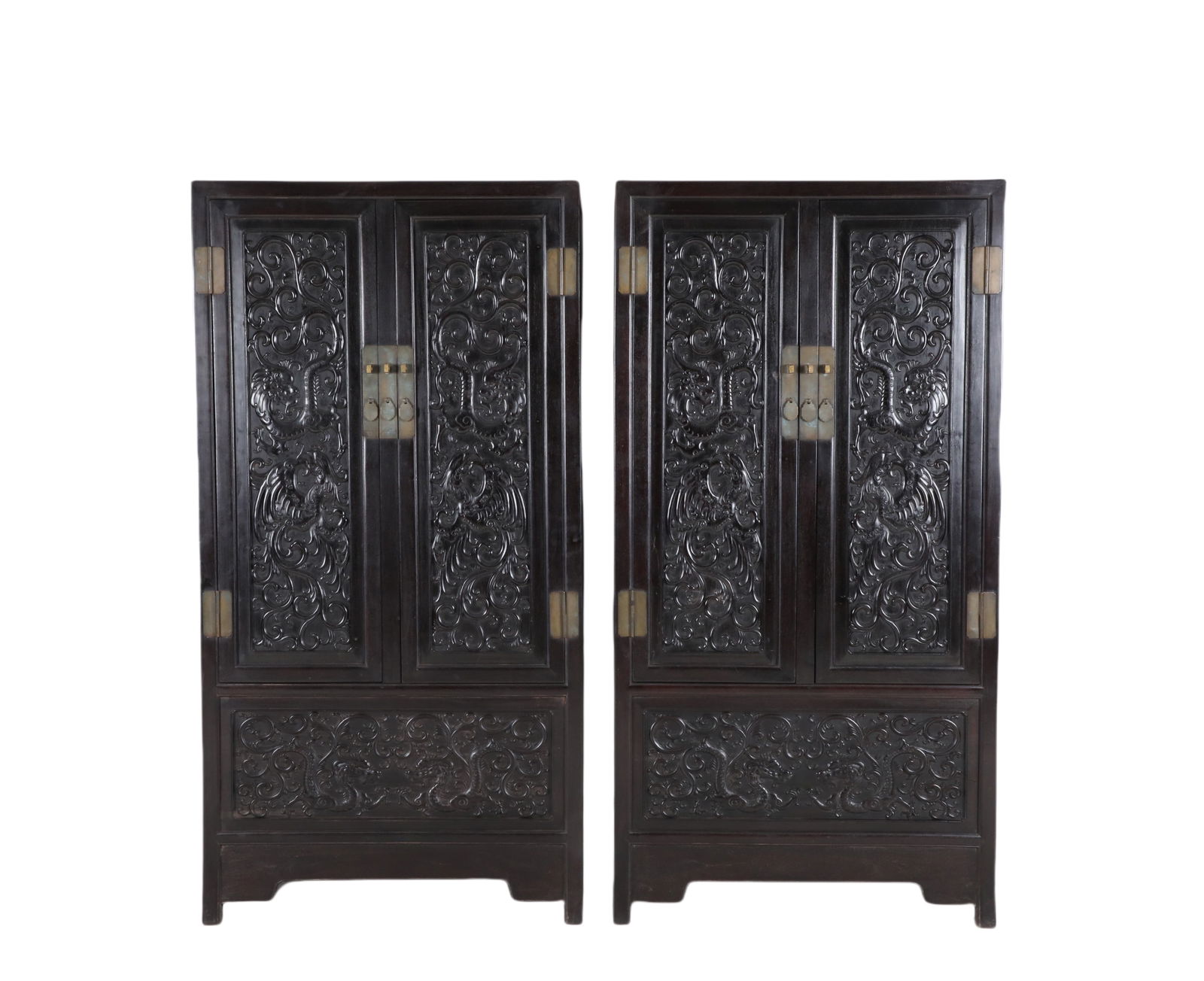 Rosewood Bookcase with Dragon and Phoenix Motif (1 of 6)