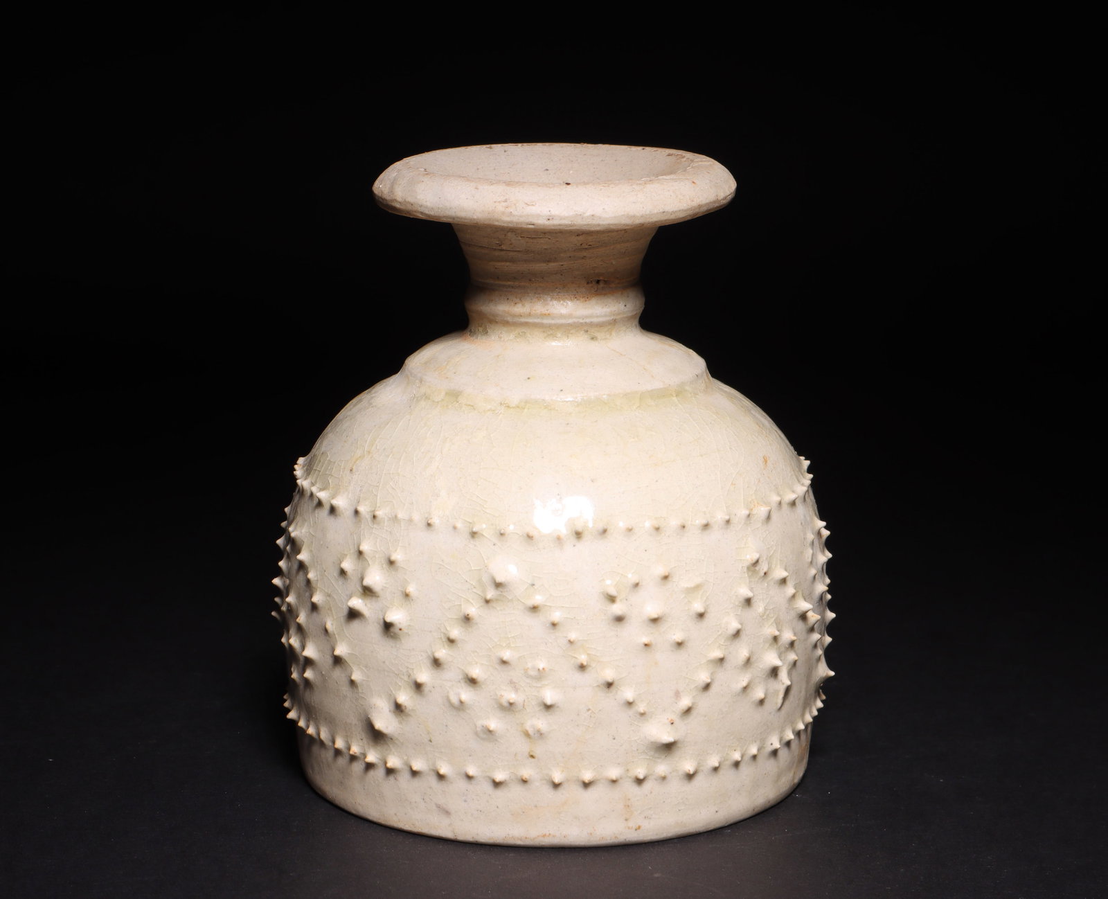 Green Glazed Cup: 3.5"L x 3.5"W x 3.9"H