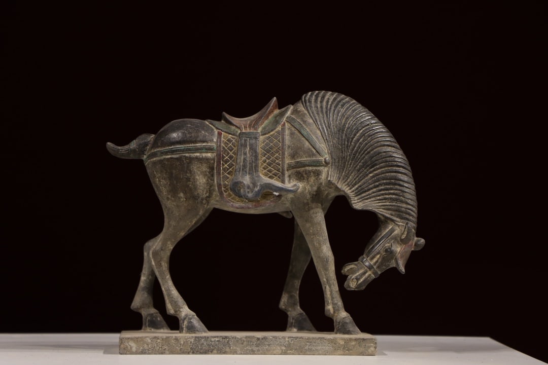 Old Tibetan Blue Stone Horse Ornament (1 of 6)