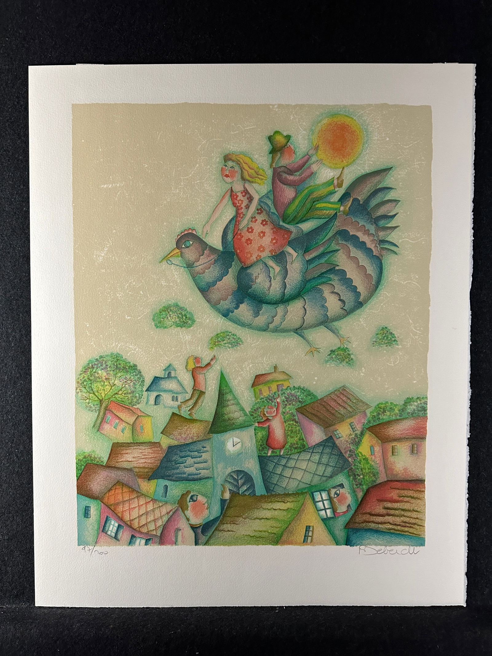 Francoise Deberdt, pencil signed original lithograph (1 of 6)