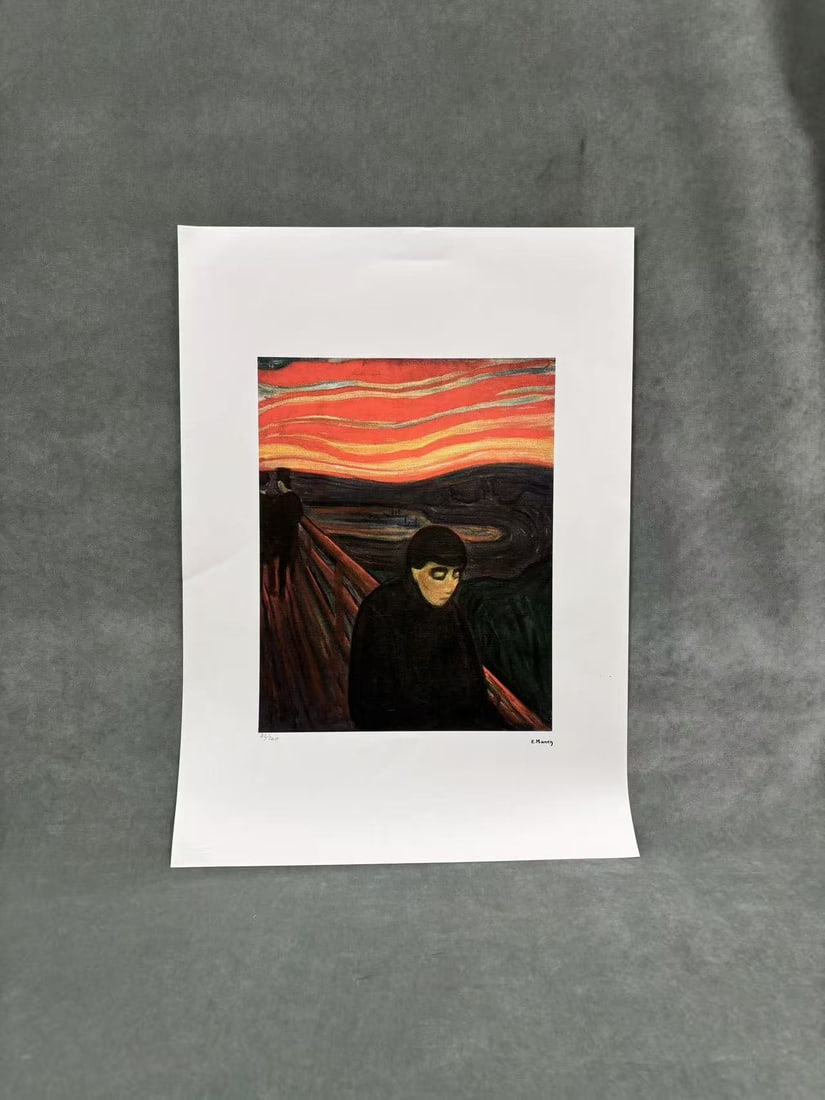 Edvard Munch, offset lithograph, signed in the plate: Artist: Edvard Munch (Norwegian, 1863-1944) Title: Year: 1990 Medium: offset lithograph Image Size: 16.4 x 13 inches Sheet Size: 27.5 x 19.7 inches Catalog reference: Desc
